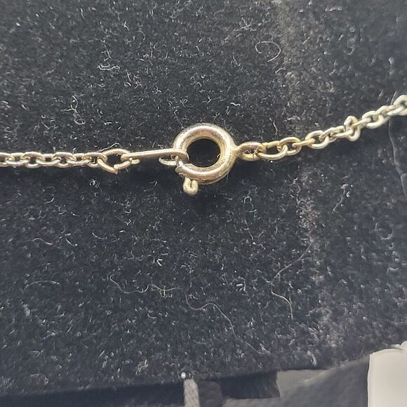 Vintage Floating Rose Pendant Necklace 17.5in - Picture 2 of 6